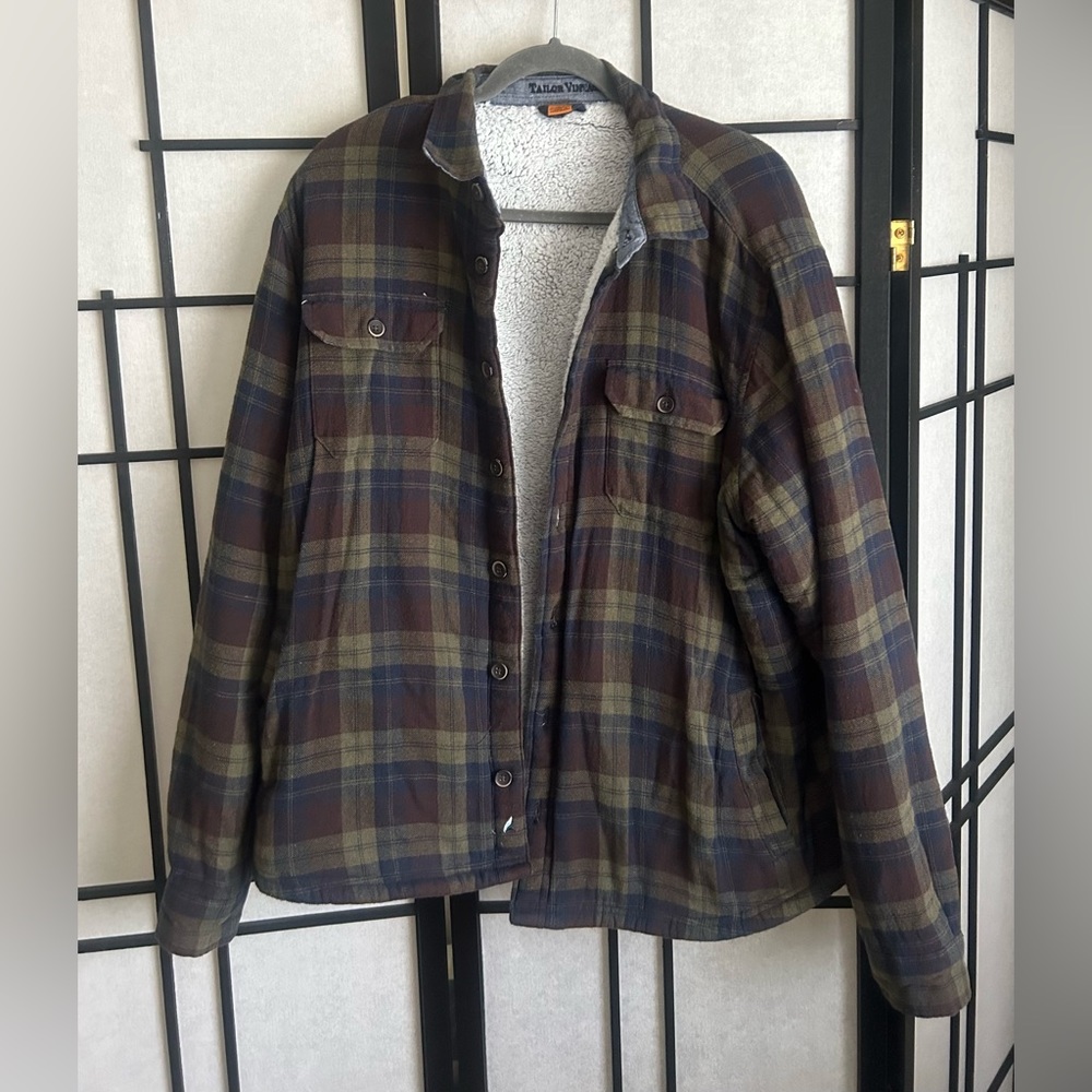 Taylor Vintage, soft, Flannel Sherpa Lined Button Up